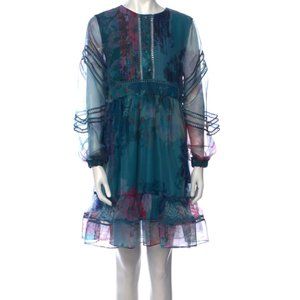 Cynthia rowley water color dress long sleeve